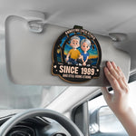 Custom Car Visor Clip - Personalized Anniversary Wedding Gifts For Husband, Wife, Couple - Old But Gold, Weird But Together