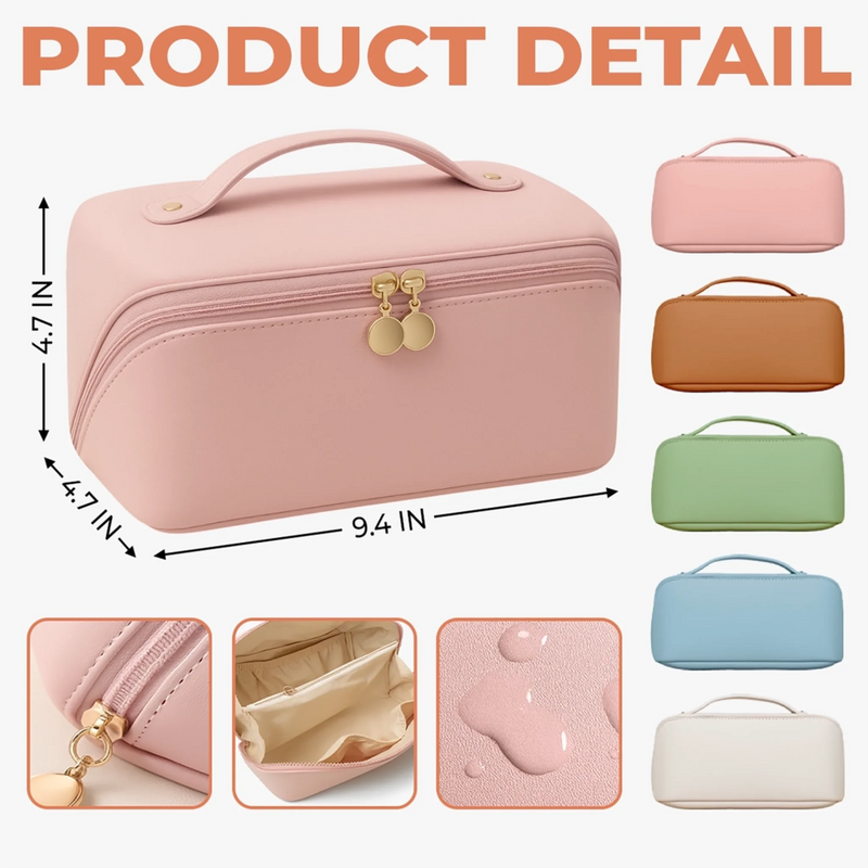 Custom PU Leather Travel Toiletry Bag - Personalized Summer Vacation And Travel Gifts For Women, Men, Cruise Lovers - Cruise Queen Kit