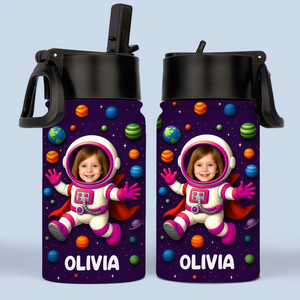 Gourde personnalisée avec photo et effet gonflant en 3D pour enfants – Cadeaux de rentrée scolaire personnalisés pour enfants – Dreams Launch Beyond The Stars
