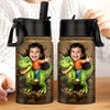 Custom Photo 3D Inflated Effect Printed Kids Water Bottle - Personalized Back To School Gifts For Kids - Roar Into Every Adventure