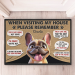 Custom Name French Bulldog Dog Lover Gifts - Personalized Doormat