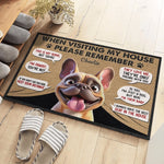 Custom Name French Bulldog Dog Lover Gifts - Personalized Doormat