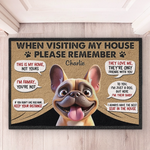 Custom Name French Bulldog Dog Lover Gifts - Personalized Doormat