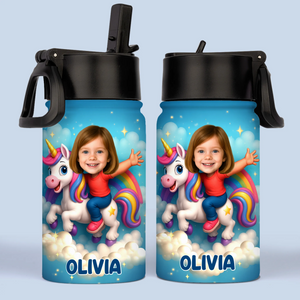 Gourde personnalisée avec photo 3D et effet gonflé pour enfants – Cadeaux de rentrée scolaire personnalisés pour enfants – Lancez-vous dans chaque aventure