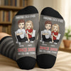 Chaussettes personnalisées - Cadeaux d'anniversaire de mariage personnalisés pour mari et femme, lui et elle - S'agacer mutuellement