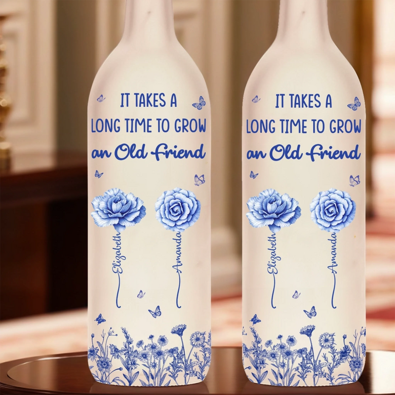 Custom Bottle Lamp - Personalized Best Friend Birthday Gifts For Women - A True Friend Is A Treasure