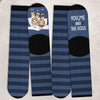 Custom Crew Socks - Personalized Anniversary Wedding Gifts For Husband And Wife, Dog Dad And Mom - Just Us And The Dog Life
