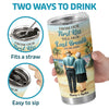 Custom Tumbler - Personalized Anniversary Wedding Gifts For Husband And Wife, Him And Her - First Kiss, Endless Love Journey