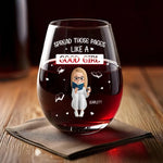 Custom Wine Glass - Personalized Bookish Gifts For Book Lovers, Bookworms, Readers - Smart Girls Read Harder