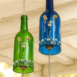 Custom Wine Bottle Wind Chime - Personalized Best Friend Birthday Gifts For Women - Sisters Bloom Together In Love