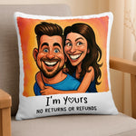 Custom Photo Funny Caricature Pillow - Personalized Anniversary Wedding Gifts For Husband, Wife, Couple - Together Since