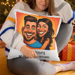 Custom Photo Funny Caricature Pillow - Personalized Anniversary Wedding Gifts For Husband, Wife, Couple - Together Since