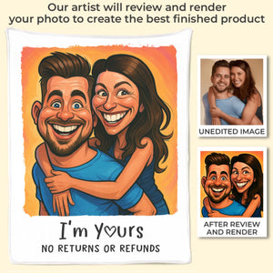 Couverture personnalisée avec photo humoristique - Cadeaux d'anniversaire de mariage personnalisés pour mari et femme, lui et elle - S'agacer mutuellement