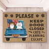 Tapis décoratif personnalisé pour la maison - Cadeaux d'anniversaire personnalisés pour les amoureux des chats, maman et papa chats - Crazy Cat People Live Here