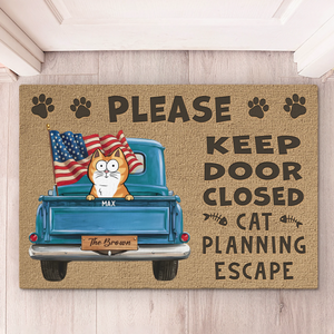 Tapis décoratif personnalisé pour la maison - Cadeaux d'anniversaire personnalisés pour les amoureux des chats, maman et papa chats - Crazy Cat People Live Here