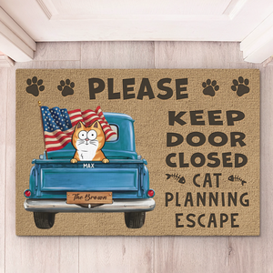 Tapis décoratif personnalisé pour la maison - Cadeaux d'anniversaire personnalisés pour les amoureux des chats, maman et papa chats - Crazy Cat People Live Here
