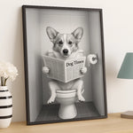 Custom Photo Bathroom Vertical Poster - Personalized  Birthday Gifts For Dog Cat Lovers, Dog Dad And Mom, Cat Owners - Do Not Disturb, I’m Reading The Dog Times