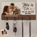 Custom Photo Key Hanger, Key Holder - Personalized Birthday Gifts For Mom, Dad, Kids - Your Welcome Starts Here