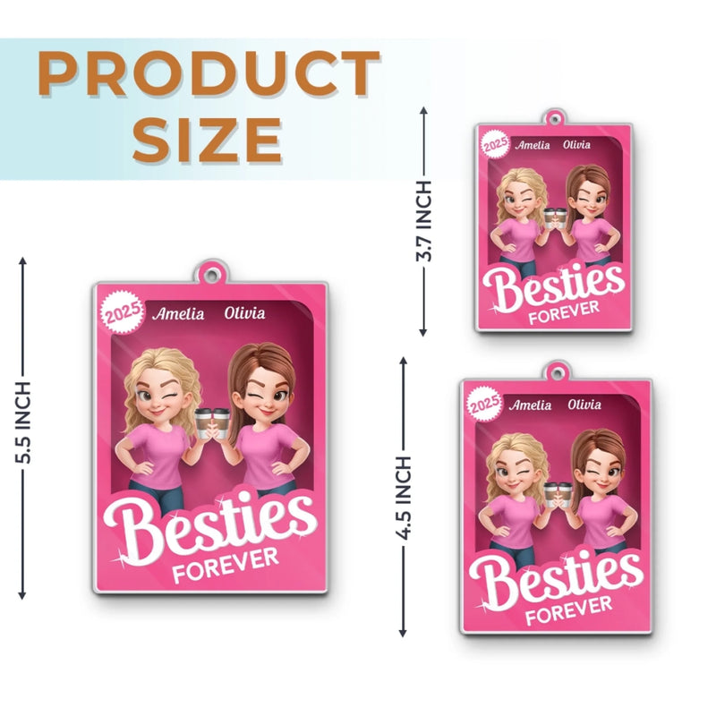 Custom Acrylic Ornament - Personalized Best Friend Birthday Gifts For Women - Sisters Forever