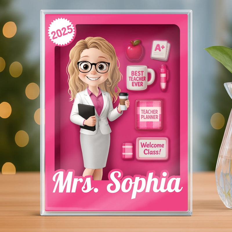 Custom Rectangle Shaped Acrylic Plaque - Personalized Back To School Gifts For Teachers - Proud To Be Called Teacher