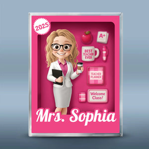 Plaque rectangulaire en acrylique personnalisée – Cadeaux de rentrée scolaire personnalisés pour enseignants – Fier d'être appelé enseignant