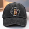 Custom Vintage Washed Denim Baseball Cap - Personalized Birthday Gifts For Dog Lovers, Dog Dad And Mom - Dogs Make Life Golden