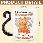 Custom 12oz Cat Handle Ceramic Mug - Personalized Birthday Gifts For Cat Lovers, Cat Mom And Dad - World’s Smallest, Fluffiest Dictator