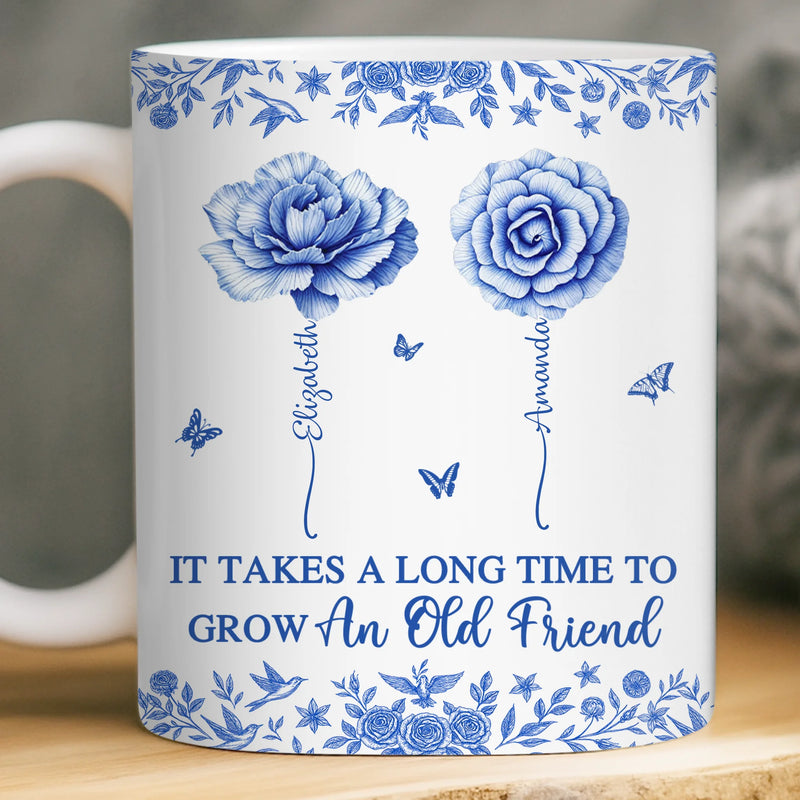 Custom Mug - Personalized Best Friend Birthday Gifts For Women - Blooms Of A Timeless Friendship