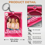 Custom Photo Shaped Acrylic Keychain - Personalized Best Friend Birthday Gifts For Women - Besties Forever