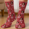Chaussettes tube centrales photo personnalisées - Cadeaux d'anniversaire de mariage personnalisés pour mari et femme, lui et elle - Marcher sur l'amour