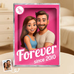 Custom Photo Rectangle Shaped Acrylic Plaque - Personalized Anniversary Wedding Gifts For Husband And Wife, Him And Her - You And Me Always