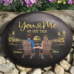 Custom Printed Rock - Personalized Anniversary Wedding Gifts For Couple - Through It All, We Got This