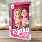 Custom Photo Rectangle Shaped Acrylic Plaque - Personalized Anniversary Wedding Gifts For Couple - My Heart Is Yours