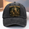 Casquette de baseball vintage en denim délavé avec photo personnalisée – Cadeaux d'anniversaire personnalisés pour papa et grand-père – Cœurs fidèles dans un seul pack