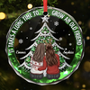 Custom Circle Glass Ornament - Personalized Christmas Best Friend Birthday Gifts For Women, Besties, Sisters, BFF - Time Grows Unbreakable Friendships