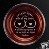 Custom Photo Whiskey Glass With Bottom And Side Engraving - Personalized Anniversary Wedding Gifts For Husband And Wife, Him And Her - Let’s Grow Old And Weird Together
