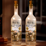 Custom Bottle Lamp - Personalized Anniversary Wedding Gifts For Husband And Wife, Him And Her - First Kiss, Endless True Love