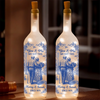 Custom Bottle Lamp - Personalized Anniversary Wedding Gifts For Husband And Wife, Him And Her - Love From First Kiss To Forever