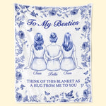 Custom Blanket - Personalized Best Friend Birthday Gifts For Best Friends, Sisters, BFF - Always Connected By Heart