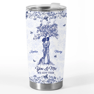 Gobelet personnalisé - Cadeaux d'anniversaire de mariage personnalisés pour mari et femme, lui et elle - Main dans la main, nous prospérons