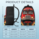 Custom Kids Backpack - Personalized Back To School Gifts For Kids - Racing To Save The Day