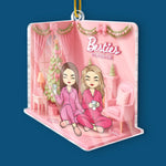 Custom Acrylic Ornament - Personalized Best Friend Birthday Gifts For BFF, Best Friends, Bestie - Cozy Nights With Bestie
