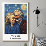 Poster Vertical con Foto Personalizada - Regalos Personalizados de Aniversario y Boda para Esposo y Esposa, Husband, Wife, Couple - Contigo Todo Es Mejor