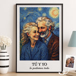 Poster Vertical con Foto Personalizada - Regalos Personalizados de Aniversario y Boda para Esposo y Esposa, Husband, Wife, Couple - Contigo Todo Es Mejor