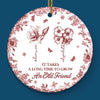 Custom Ceramic Ornament - Personalized Best Friend Birthday Gifts For Women, Besties, Sisters, BFF - True Friendship Grows With Time