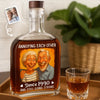 Custom Photo Funny Caricature Whiskey Bottle - Personalized Anniversary Wedding Gifts For Husband And Wife, Him And Her - Oldie But Goodie Duo