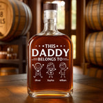 Custom Whiskey Bottle - Personalized Birthday Gifts For Dad, Grandpa - This Papa Belongs To