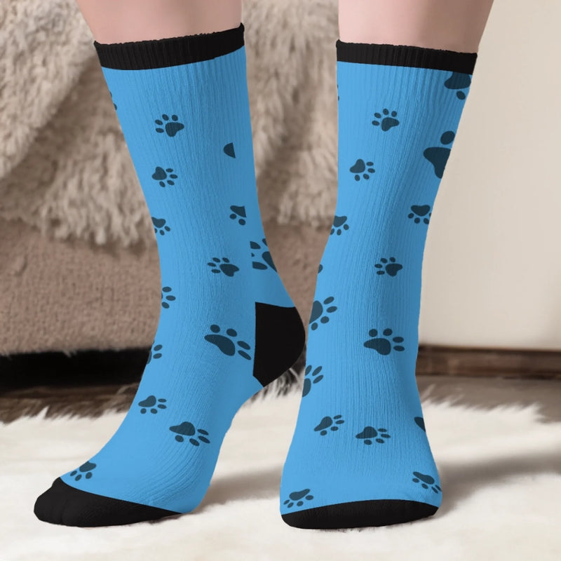 Custom Crew Socks - Personalized Birthday Gifts For Dog Lovers, Dog Dad, Dog Mom - Chillin’ With My Fur Buddy