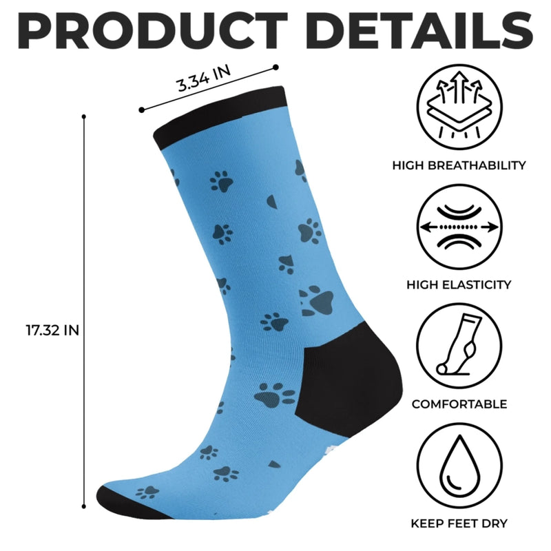 Custom Crew Socks - Personalized Birthday Gifts For Dog Lovers, Dog Dad, Dog Mom - Chillin’ With My Fur Buddy