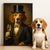 Custom Photo Vertical Poster - Personalized Birthday  Gifts For Dog Cat Lovers, Dog Dad And Mom, Cat Owners - Fine Dog, Finer Wine